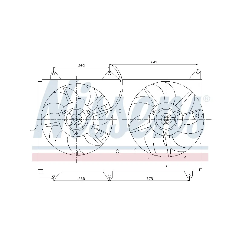 Ventilateur, refroidissement du moteur NISSENS 85237