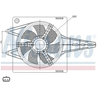 Ventilateur, refroidissement du moteur NISSENS 85427