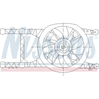 Ventilateur, refroidissement du moteur NISSENS 85484