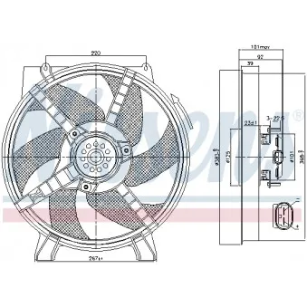 Ventilateur, refroidissement du moteur NISSENS 85500