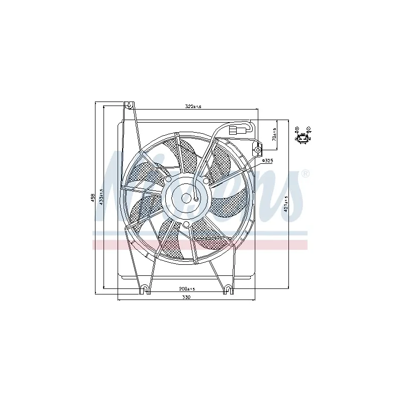 Ventilateur, refroidissement du moteur NISSENS 85623