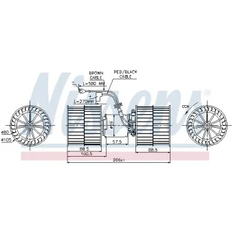 Pulseur d'air habitacle NISSENS 87071