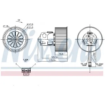 Pulseur d'air habitacle NISSENS 87240