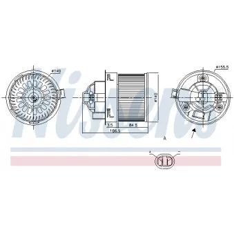 Pulseur d'air habitacle NISSENS 87250