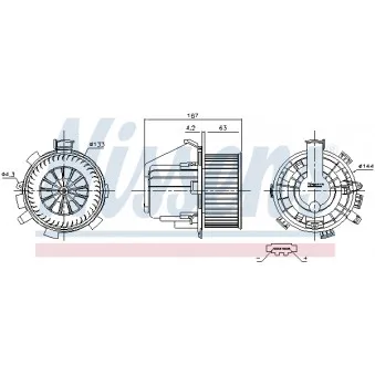 Pulseur d'air habitacle NISSENS 87281