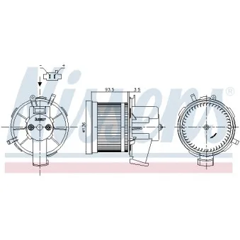 Pulseur d'air habitacle NISSENS 87301