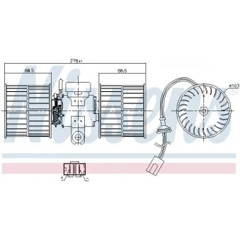 Pulseur d'air habitacle NISSENS 87411