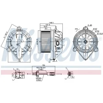 Pulseur d'air habitacle NISSENS