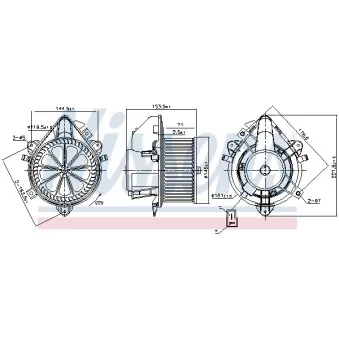 Pulseur d'air habitacle NISSENS 87788