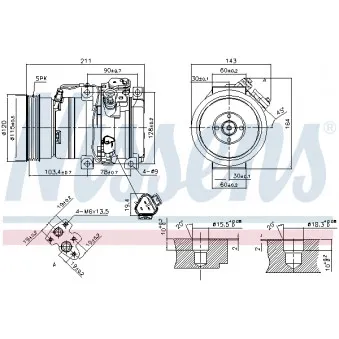 Compresseur, climatisation NISSENS 890066