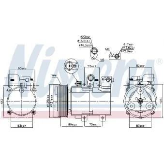 Compresseur, climatisation NISSENS 890136