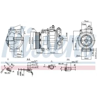 Compresseur, climatisation NISSENS 890140