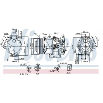 Compresseur, climatisation NISSENS 890141