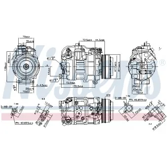 Compresseur, climatisation NISSENS 890218