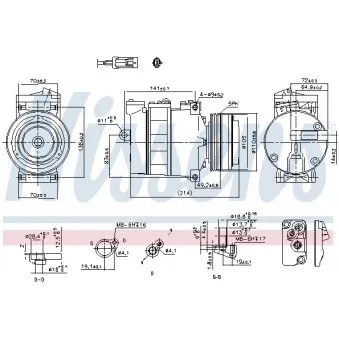 Compresseur, climatisation NISSENS 89031