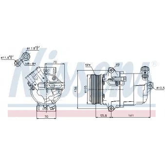 Compresseur, climatisation NISSENS 89038