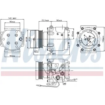 Compresseur, climatisation NISSENS 89066