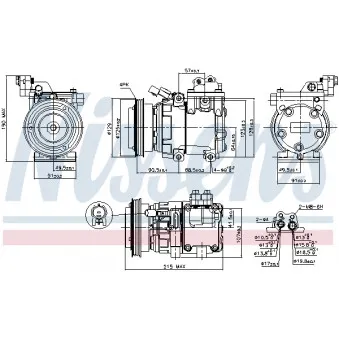 Compresseur, climatisation NISSENS 89085