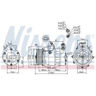 Compresseur, climatisation NISSENS 89095