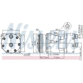 Compresseur, climatisation NISSENS 89123