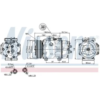 Compresseur, climatisation NISSENS 89143