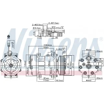 Compresseur, climatisation NISSENS 89150