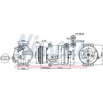 Compresseur, climatisation NISSENS 89258