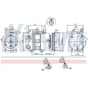 Compresseur, climatisation NISSENS 89296