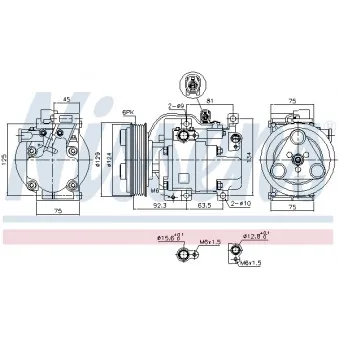 Compresseur, climatisation NISSENS 89311