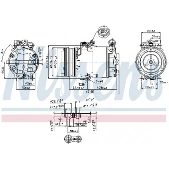 Compresseur, climatisation NISSENS 89322