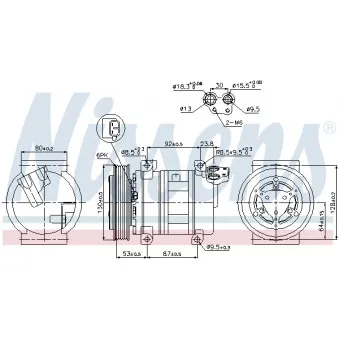 Compresseur, climatisation NISSENS 89330