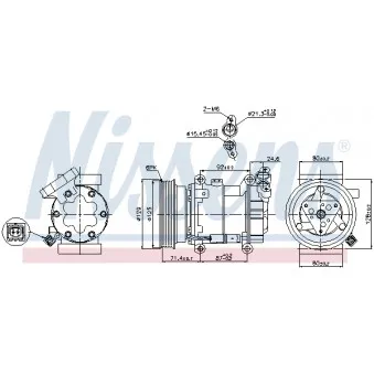 Compresseur, climatisation NISSENS 89332