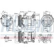 Compresseur, climatisation NISSENS 89396 - Visuel 1