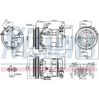 Compresseur, climatisation NISSENS 89396