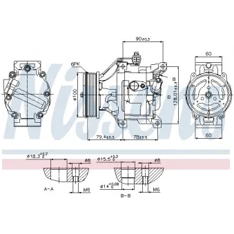 Compresseur, climatisation NISSENS 89530