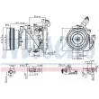 Compresseur, climatisation NISSENS 89576 - Visuel 1