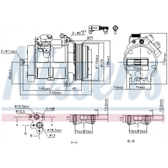 Compresseur, climatisation NISSENS 89606