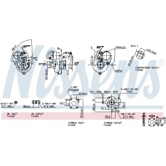 Turbocompresseur, suralimentation NISSENS 93060