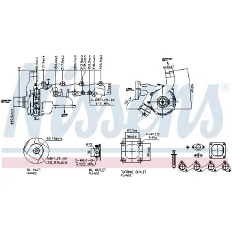 Turbocompresseur, suralimentation NISSENS 93088