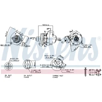 Turbocompresseur, suralimentation NISSENS 93107