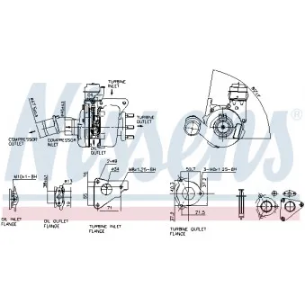 Turbocompresseur, suralimentation NISSENS 93136