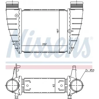 Intercooler, échangeur NISSENS 96392