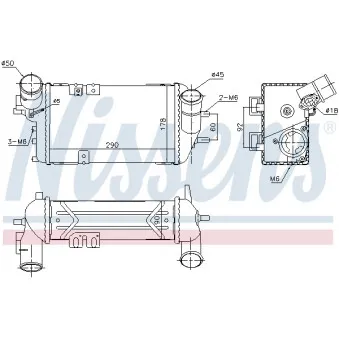 Intercooler, échangeur NISSENS 96398