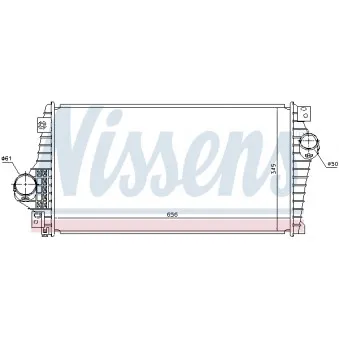 Intercooler, échangeur NISSENS 96399