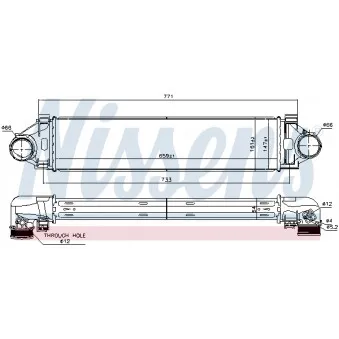 Intercooler, échangeur NISSENS 96476