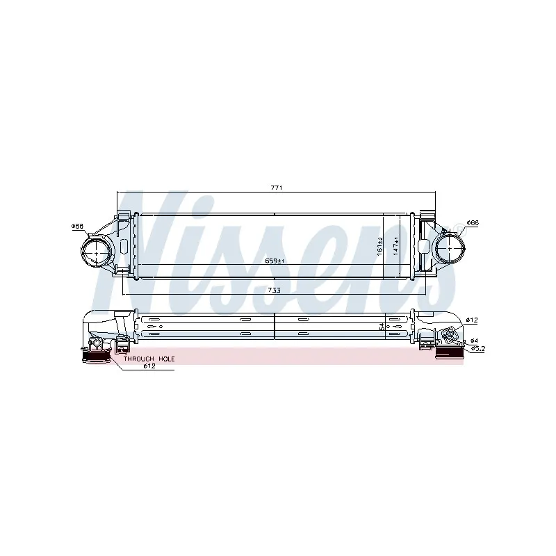 Intercooler, échangeur NISSENS 96476