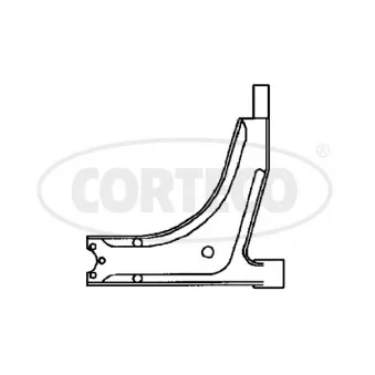 Triangle ou bras de suspension (train avant) CORTECO 49397096