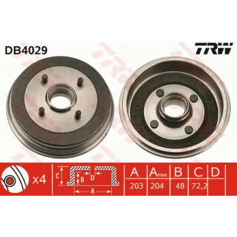 Tambour de frein TRW DB4029