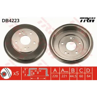 Tambour de frein TRW DB4223