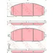 Jeu de 4 plaquettes de frein avant TRW GDB3361 - Visuel 1
